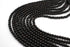 Black Ebony Wood Beads, 8mm, Round